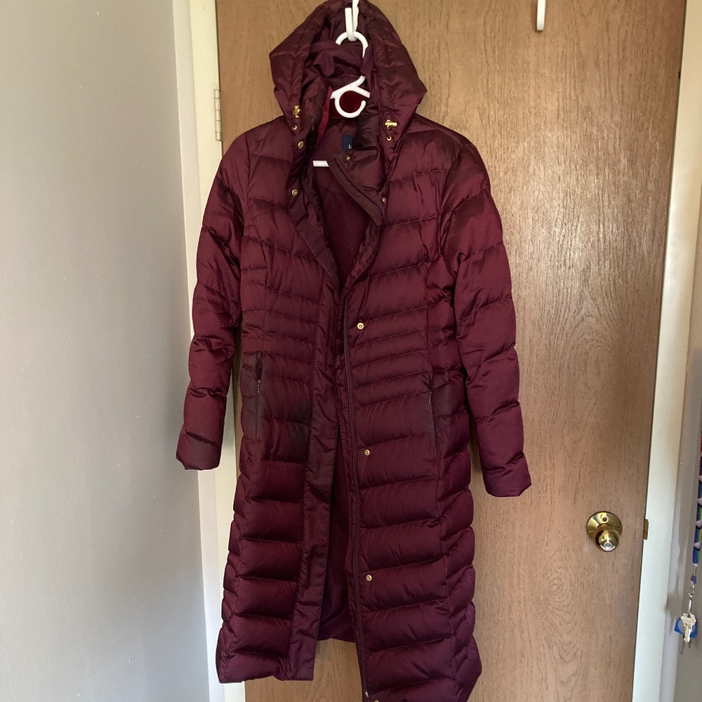 Land's End Purple Women's Knee-Length Parka, Size XS/2-4